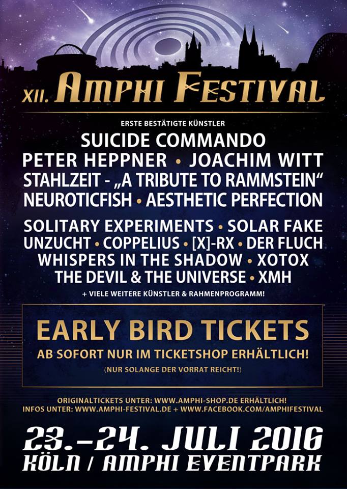 XII. Amphi Festival 2016 – die ersten Bands!