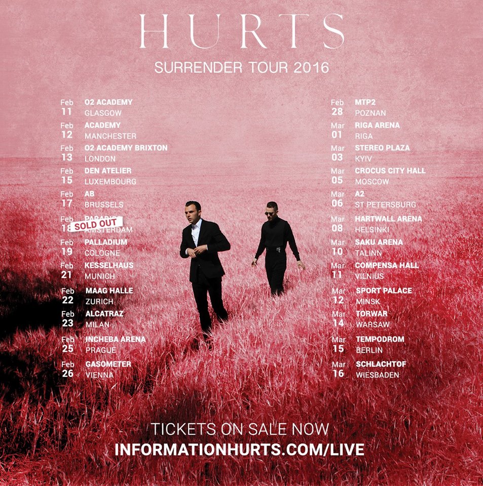 Hurts ab Februar auf „Surrender“-Tour
